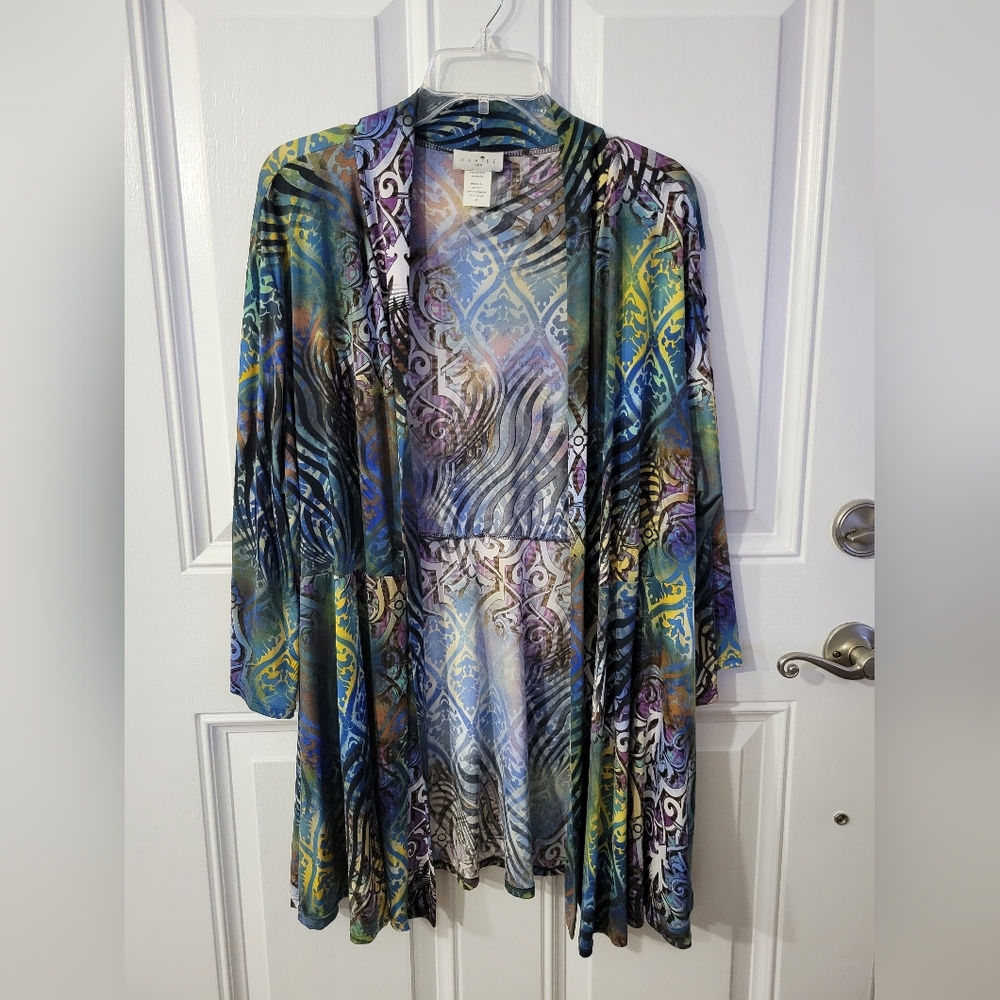 Caribe Blazer Size 2X Multicolor